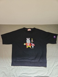 mushroom Yumi Kitagishi 黑色兔子印花圓領衛衣