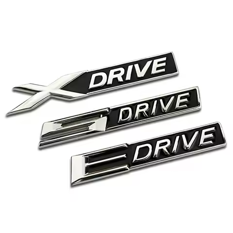 3D Metal Car Emblem Badge Sticker Sdrive Edrive Xdrive Logo For 3 5 Series E90 E39 E46 F10 F20 F30 X