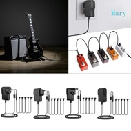 Mary Guitar Pedal Power Adapter 9VDC1A Tip Negative 5 Way Daisys Chain Cables