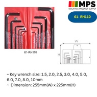REMAX CRV ALLEN KEY SET / INDUSTRIAL STANDARD ALLEN KEY SET / CR-V ALLEN KEY / HEX KEY