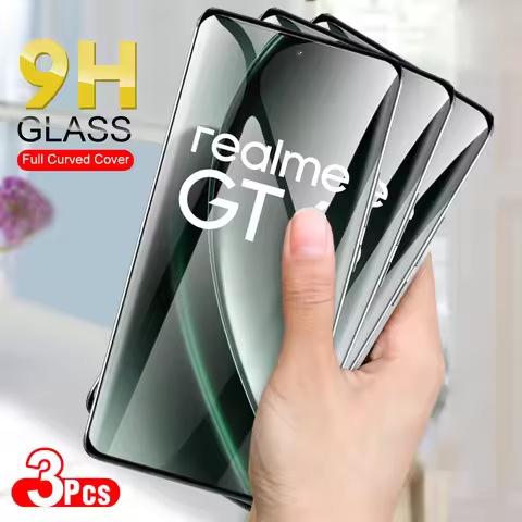 3Pcs 9H Curved Glass For Realme GT 6 Neo6 SE Screen Protector Tempered Glass Cover GT 6T Neo 6 SE GT