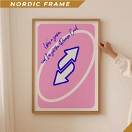 Wall painting, Reverse Card Dopamine Poster- Pink girly Print for Aesthetic Room Decor, Joker Dopami