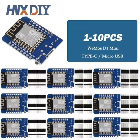 1-10PCS D1 Mini Nodemcu ESP8266 ESP-12 ESP-12F CH340 V2 Usb Wemos Wifi Development Board D1 Mini Nod