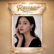 Rewear Station Black Heart Charm Hoop Earrings Cantik Romantik Gaya Korea Perhiasan Statement untuk 