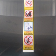 sticker Closet Toilet Dilarang Jongkok Buang sampah sembarangan