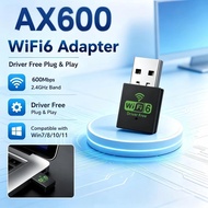 WiFi 6 USB Wireless Network Card | 2.4G Band, Wireless Network Adapter for Desktops & Laptops, Unive
