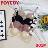 A79_Combo of 3 Foycoy Molded Bras with 4-wing clover print, 1.5 cm foam [SMALL BREAST], beautiful pr