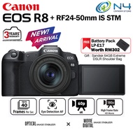 Canon EOS R8 Mirrorless Camera with RF 24-50mm f4.5-6.3 IS STM Lens / R8 Body only F Mount, 24.2 MP, 4K Video