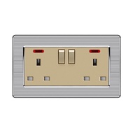 FLKL Wall Power Switch Modern Lighting Switch 13a mk socket Universal soket plug 3 Pin Plug Point So