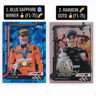 F1 Topps Chrome F1-75 Card (SAPPHIRE & RAINBOW) - PiastriOSCAR (Mclaren F1) - (RARE)