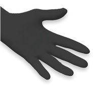 Disposable Gloves， Nitrile， M， Black， PK100