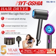 Quick Drying 2600W Ultra-Quiet Constant Temperature Hair Dryer for Men, Genuine Pengering Rambut