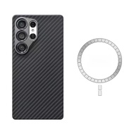 Samsung S25อัลตร้าเคสคาร์บอนไฟเบอร์แท้สำหรับ Samsung S25อัลตร้าเส้นใยอะรามิดบางพิเศษป้องกันการตก Sam