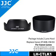 JJC 2-Packs Lens Hoods Shade Replaces Canon ET-60B And EW-53 Fit For Canon RF-S 55-210mm f/5-7.1 IS 