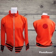 JAKET SEMI JUBAH SWEATER HOODIE COSPLAY PRIA WANITA ANIME NARUTO HOKAGE 7 GAIDEN ORANGE KERAH KASUAL