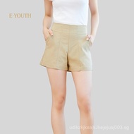 Eyouth 20178 Women's Casual Shorts, Loose High Waist, Wide Leg Simple Ladies Short Pants, Soft & Str