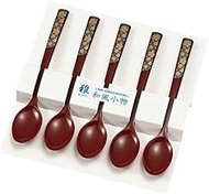 Maeju Lacquerware Coffee Spoon, Set of 5, Cherry Blossoms, Red 1J-817