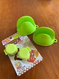 for Green Lovers : 硅膠隔熱夾手套  Silican gel heat gloves 出料嘴食品封口袋夾 Re-sealing caps
