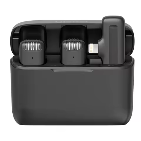 Ulanzi J12 Wireless Lavalier Microphone Lapel Mic Set Short Video Recording Mini Mic For iPhone 16 1