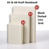 Transparent Notebook Journal Matte Cover Buku Nota A5/ Notebook Spiral Book Coil Notebook Frosted Tr