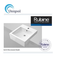 Rubine Semi recessed wash basin