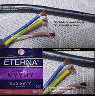 Kabel Listrik 3 jalur NYYHY 3x2.5 double bungkus Eterna 3 x 2.5 mm NYY