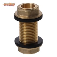 YOLANDA Tube Adaptor, G1/2 G3/4 G1 Male Brass Bulkhead Fitting, Water Tank Joint Hose Fitting Water 