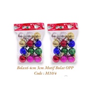 Christmas Decorations 3cm Balls, 6 Colorful OPP P6/4 M10/4 - Christmas Decorations - Christmas Balls