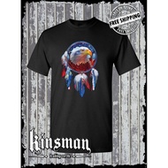 American Flag Eagle Indian Dreamcatcher T-Shirt Native American