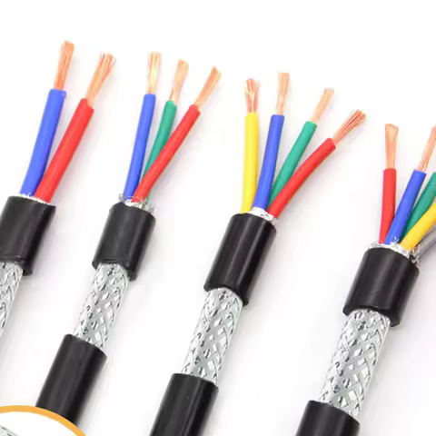 5 Meters Copper Shielded Electrical Wires RVVP 2-core 3-core 4-core 5-core 0.3 0.5 0.75 1.5 Audio Co