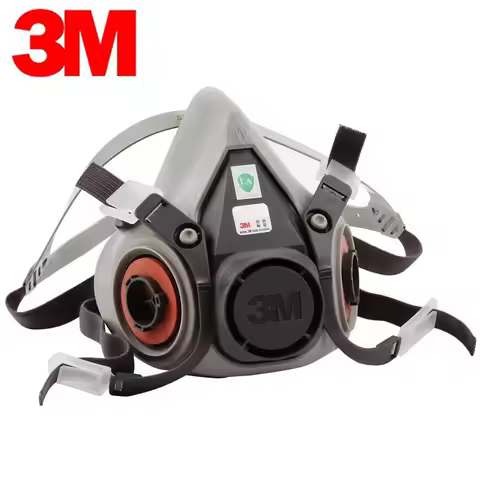 3M6200 Self-priming Filtering Gas Mask Half Mask For Paint Spraying Chemical Industry Gas Dust Hoods