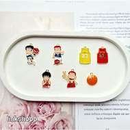 CHARM ENAMEL BASKETBALL CHARM BEADS CHARM PENDANT