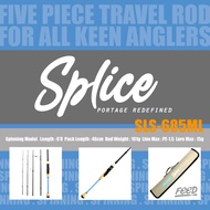 Feed Rod Spinning Splice 5 Piece Travel Fishing Rod
