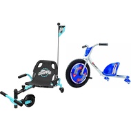 Crazy Cart Shuffle by Razor – Kid-Powered Drifting Go-Kart for Ages 4+ & RipRider 360 Caster Trike f