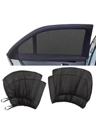 2pcs/4Pcs/Sets Car Sunshade Screen Anti-Mosquito Insulation Ultraviolet Protective Glass Sunscreen N