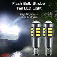 Flash T15 Strobe Flash Non-flash Bulb W16W Motorcycle Light Tail Lampu Reverse Car LED