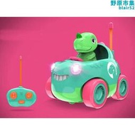 新款卡通遙控霸王龍三角龍遙控車燈光音樂玩具車兒童禮品玩具