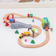 Le Cool Wooden Track Toy Scene Small Track Combination System Compatible Children Thomas Train Track