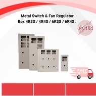 Metal Switch & Fan Regulator Box 4R3S / 4R4S / 6R3S / 6R4S .