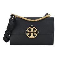 TORY BURCH MILLER 雙T金字LOGO鍊帶編織手提/肩背包-黑_廠商直送