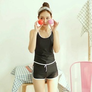 Free Swimming Cap [B6-2] Sports Style Swimsuit Two-Piece Conservative Small Vest Hot Spring Student 