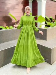 Gamis polos busui friendly bahan adem jatuh simple elegan modern remaja wanita terbaru 2022 gamis fa