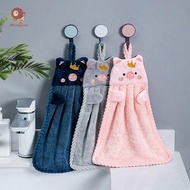 abongsea Cute Hand Towels Kitchen Bathroom Hand Towel Super Absorbent Kitchen Towel High-efficiency 