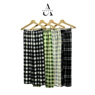 ANVERS | Women Plaid Checkered High Waist Slimming Straight Pants P0012