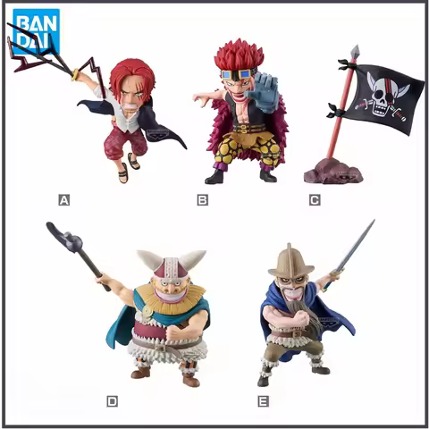 In Stock Original Bandai Anime One Piece Shanks Eustass Kid Dorry Brogy Elbaf WCF Sets Action Figure
