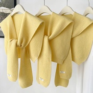 Cream Berry Powder Whitening Age-Reducing 2025 Knitted Solid Color Shawl Female Outer Decoration Spr