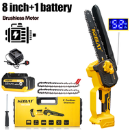 KEELAT KEC008 Mini Chainsaw 8 inch Cordless Chainsaw Pruning Cutter Wood Pruning shear Cutter Potong