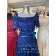 ♞,♘,♙,♟Modern off-shoulder lace dress (mother of the bride, principal sponsor, ninang, formal dress