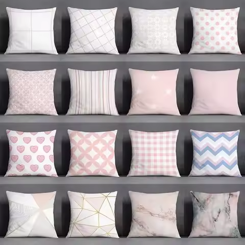 Pink Fresh Decorative Pillowcase Living Room Office Ornaments Home Pillowcase