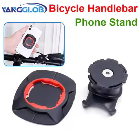 Bicycle Handlebar Phone Stand 360° Rotating Bike Phone Mount Easy Install Scooter Phone Stand for Bi